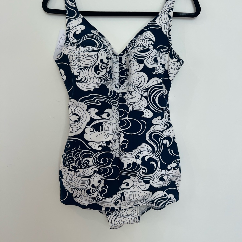 Vintage St Michael’s Navy and White Swimsuit